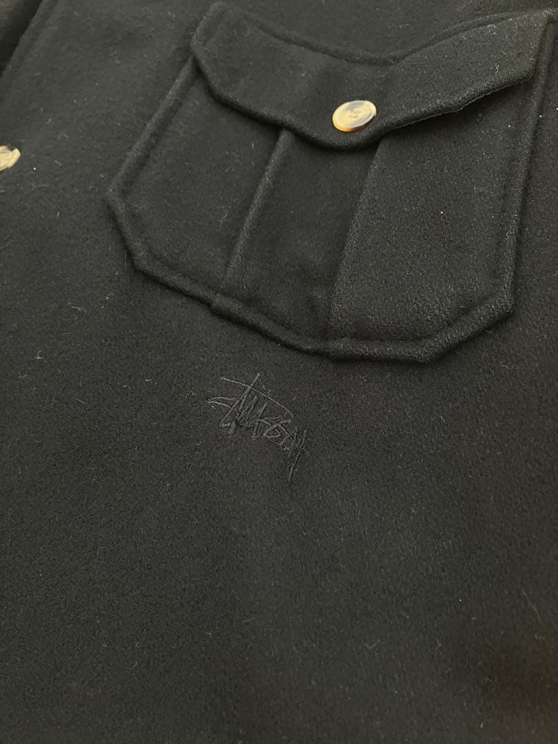 STUSSY ブラック　ウールジャケット Sサイズ