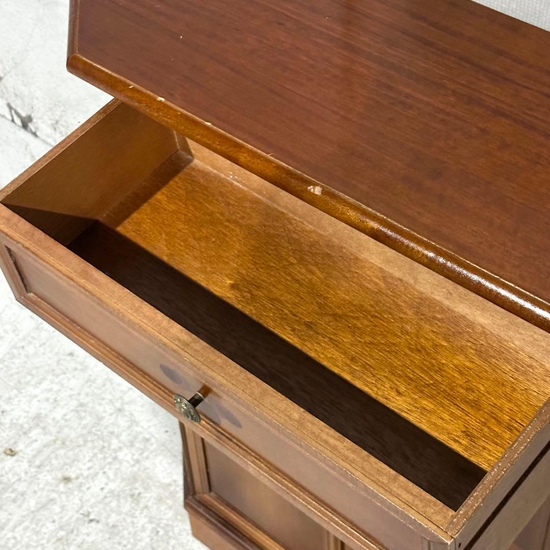 ✦アンティーク調✦象嵌 キャビネット 木製 収納棚 花台 電話台 サイド