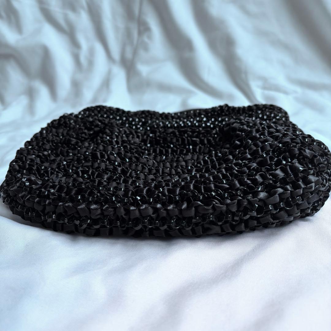 【美品】✨アンテプリマ ワイヤーバッグ　ブラック　リボン