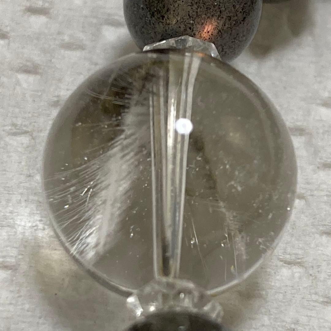 プラチナルチル×ラブラドライトのブレスレット