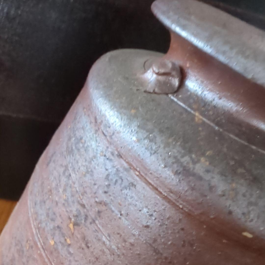 ●備前焼 花入 壺★後楽窯陶主 堀川恭平 作 〈 高22.5cm幅24.5cm〉