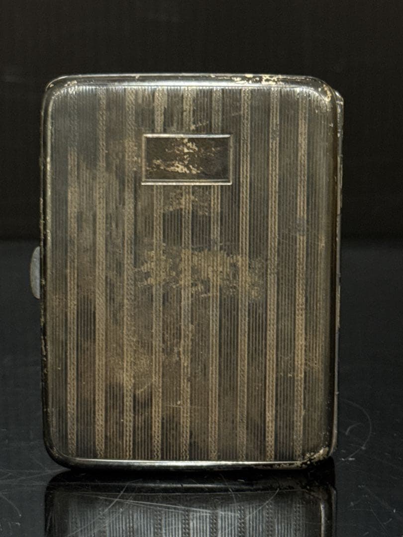 銀無垢 SILVER 950 刻印 銀製 煙草ケース アールデコ 約67.6g
