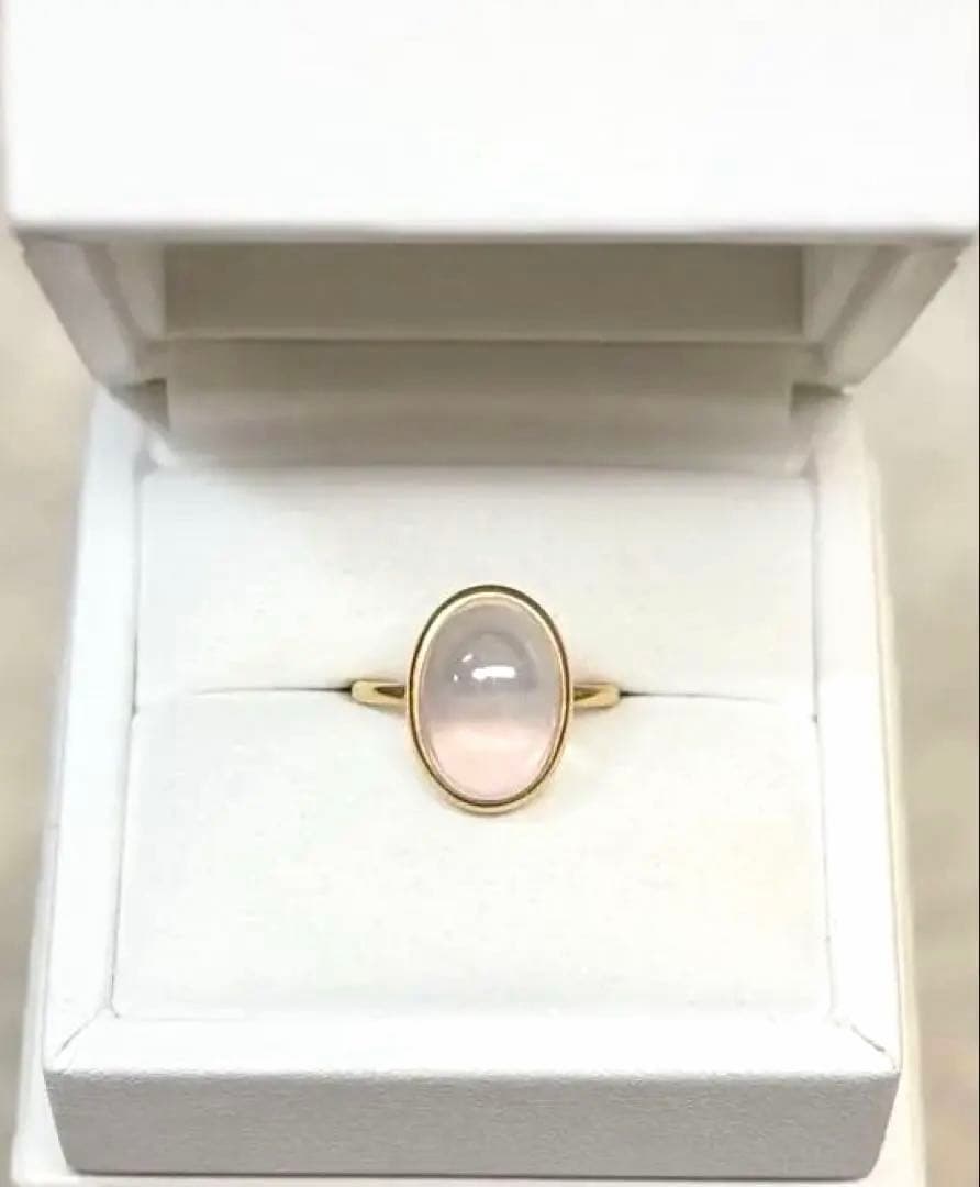 マリハ MARIHAアースドロップス リング ローズクォーツ カボション