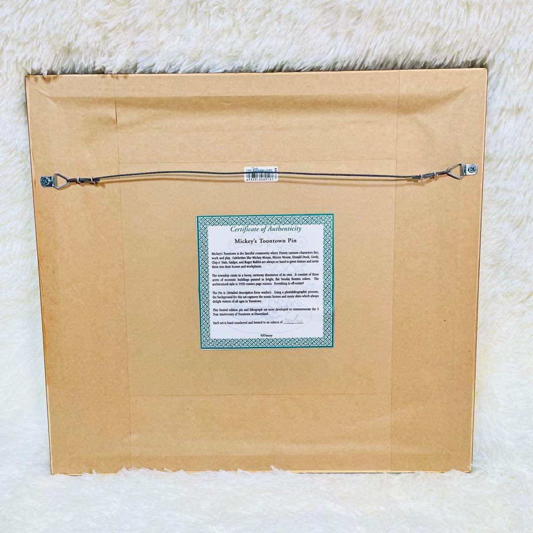 500個限定　カリフォルニアディズニー トゥーンタウン 5周年 ピンバッチ額