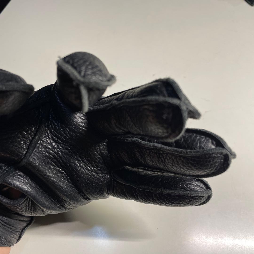 DENTS製 黒色サイズ7 DEERSKIN 鹿1枚革 ライニング交換済