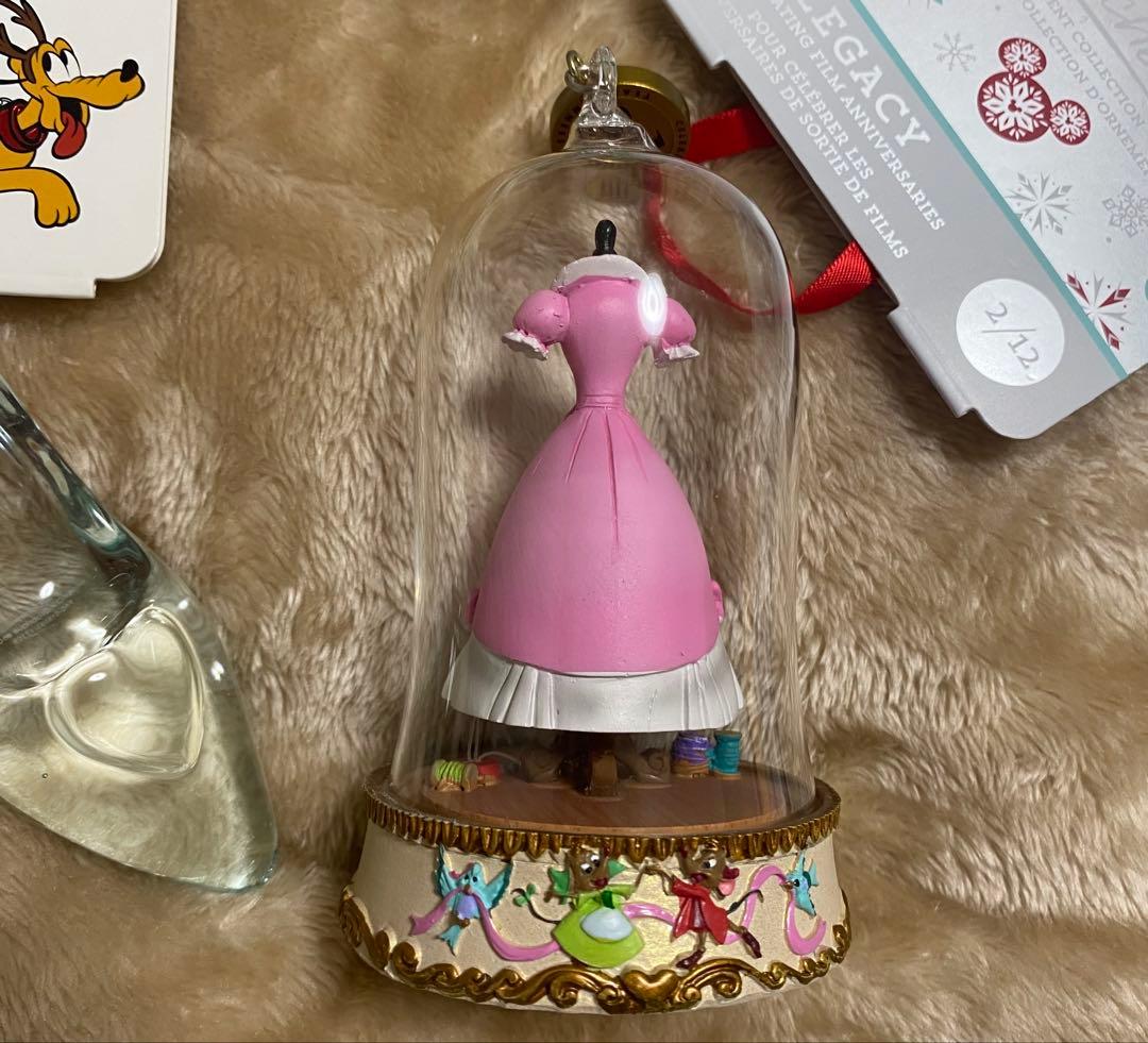 ディズニーストア クリスマス オーナメント シンデレラ ガラスの靴 ドレス