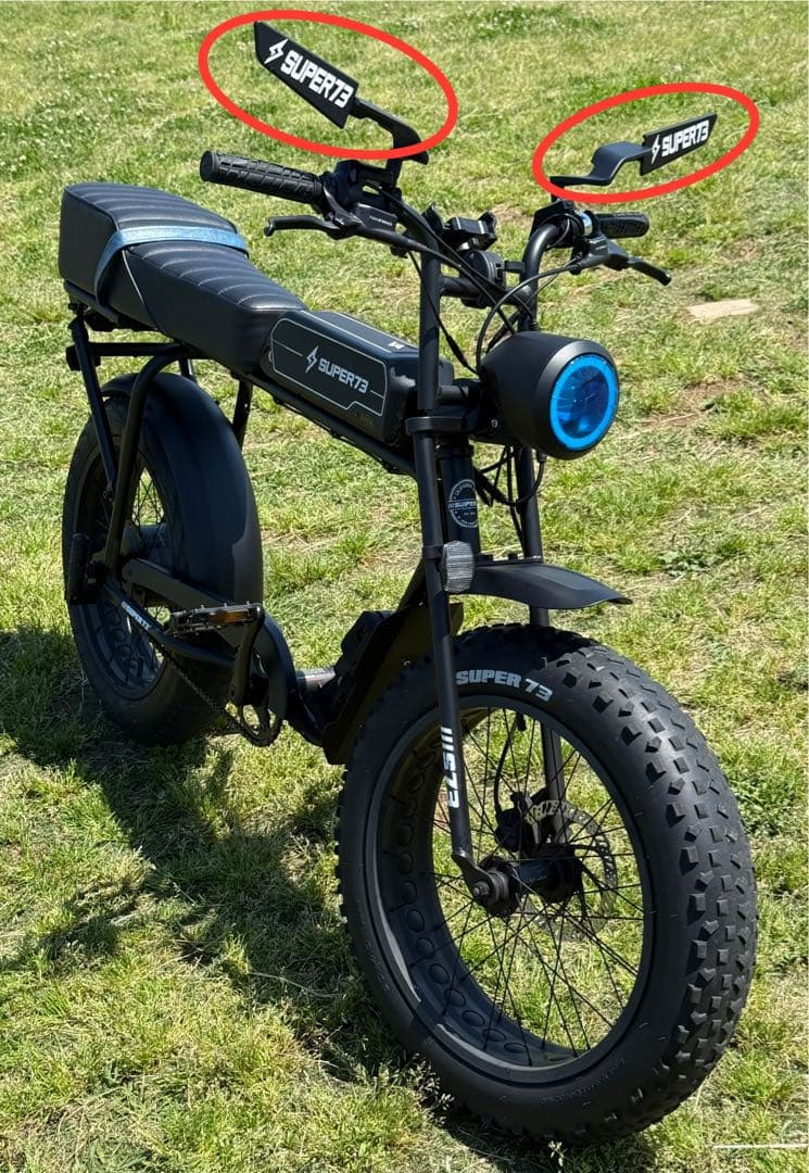 最終値引】特注カスタムsuper73ミラーsuper73ロゴ付きミラーAタイプ