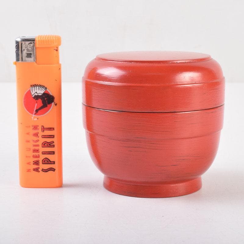 茶道具 根来塗 夏目有彦作 薬壷 書付 識箱 V 8510