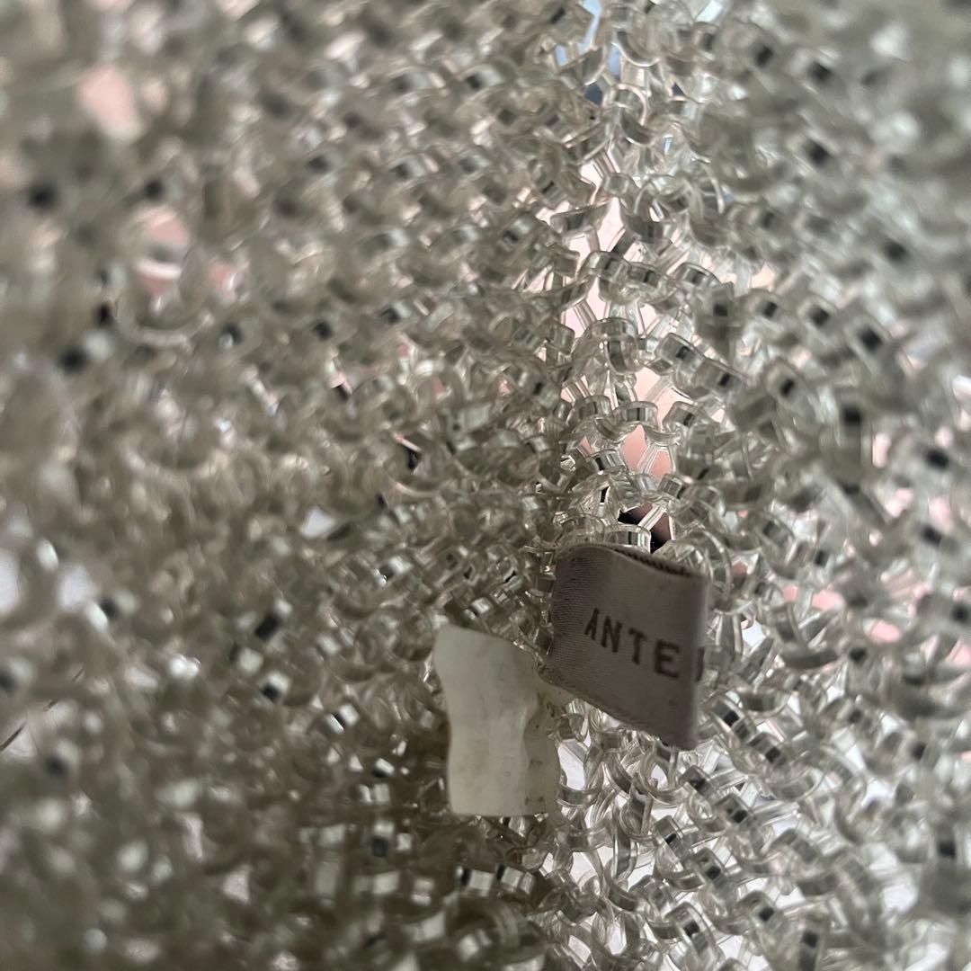 ANTEPRIMA ワイヤーバッグ ハンドバッグ シルバー　フラワービジュー