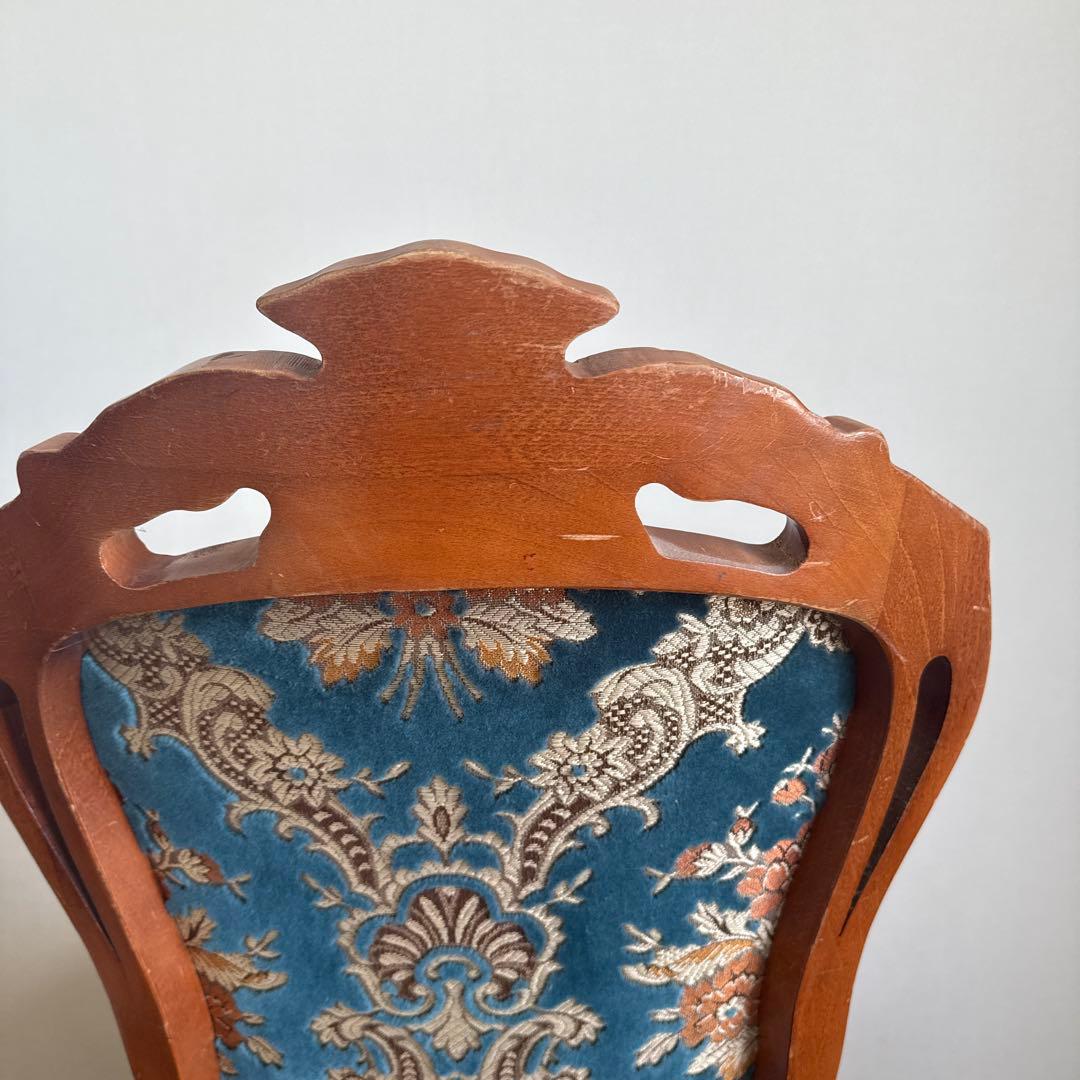 最終値下げ】金華山織 猫脚クラシックチェア ブルー チェア