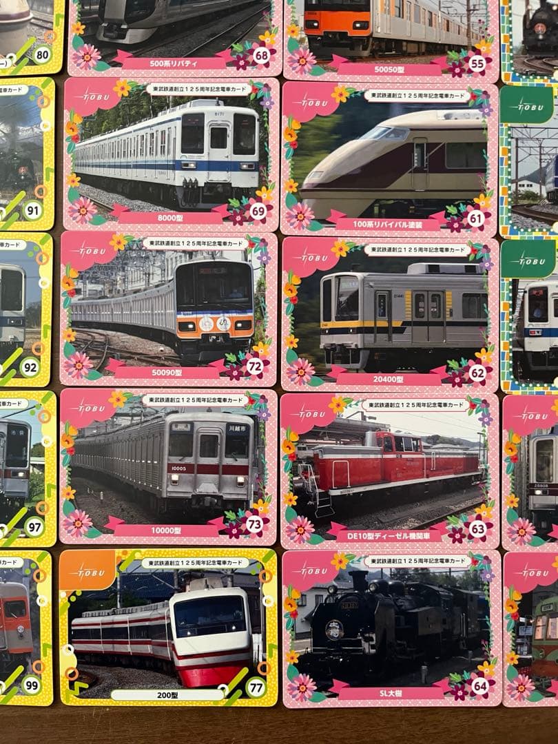 東武　電車　カード　コレクション　125周年　東武鉄道　バラ売り