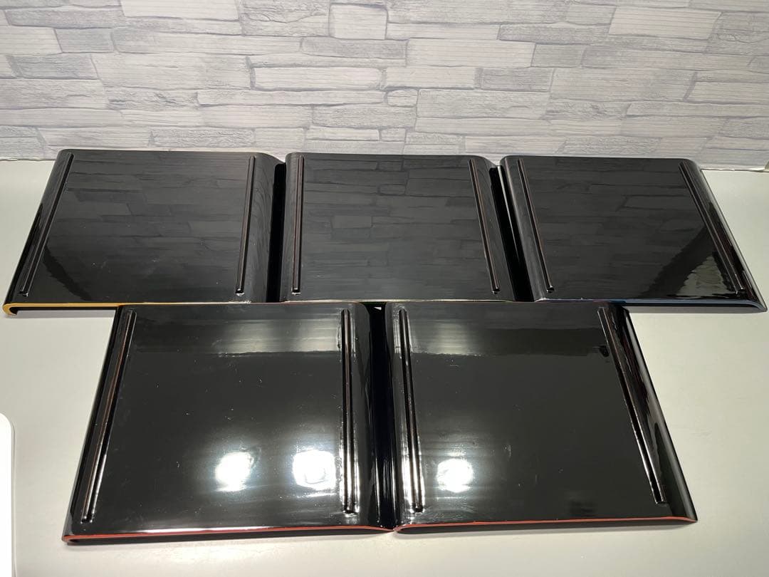 輪島塗 おしるこ椀 吸物椀 小皿 盆 八寸 5客セット 薄手 ポップな色