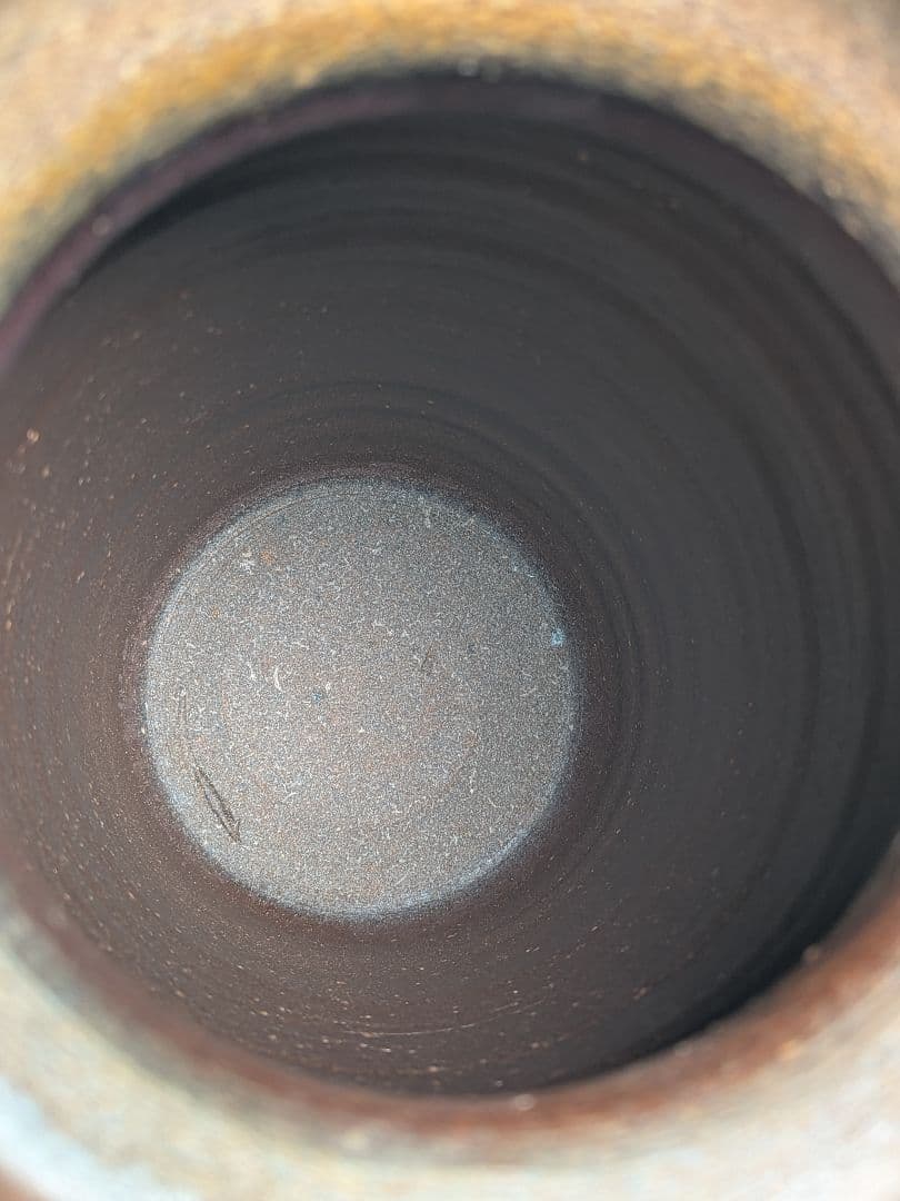 石田安弘 備前焼 耳付花入 共箱共布栞 花器 フラワーベース 花瓶 華