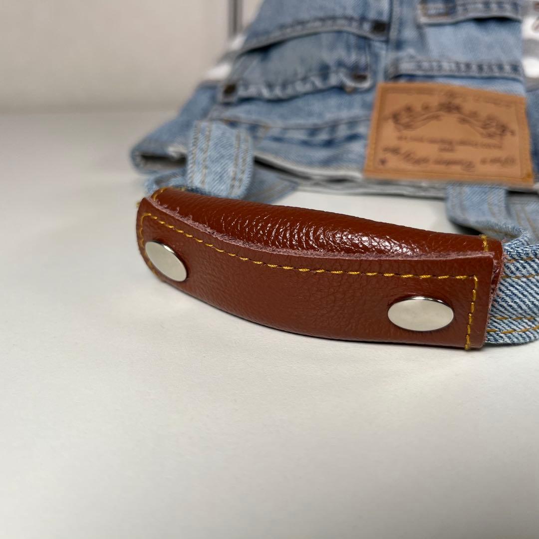 美品】ルシアンエサヨ キャリーバッグ ハンド デニム バケツ型