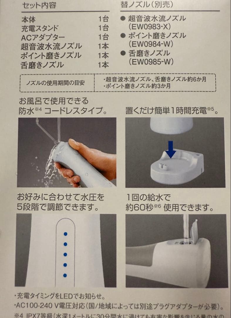 新品未開封☆Panasonic Doltz 本体+別売り部品3種 取説保証書在