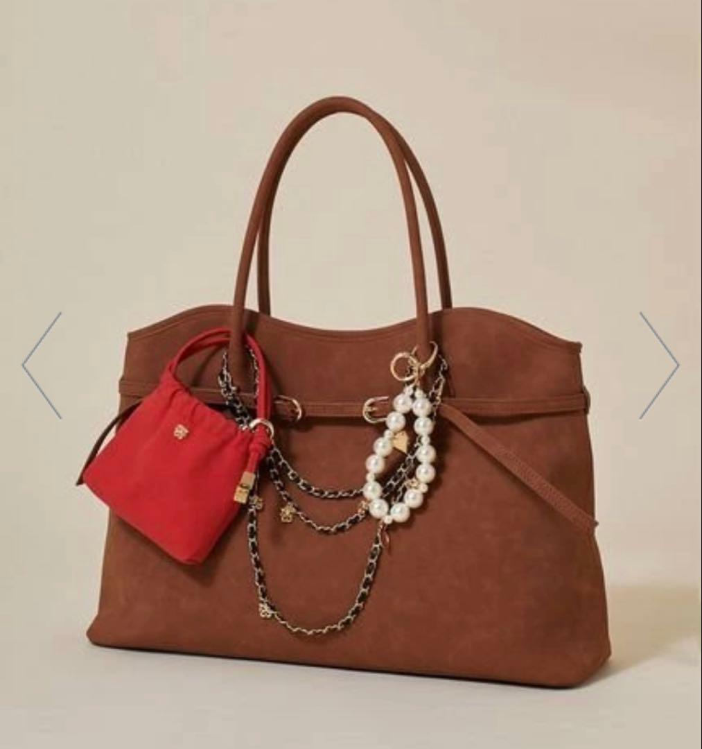 SNIDEL ソフトベルトトートバッグ　ブラウン SNIDEL スナイデル ソフトベルトトートバッグ スナイデル ソフトベルト