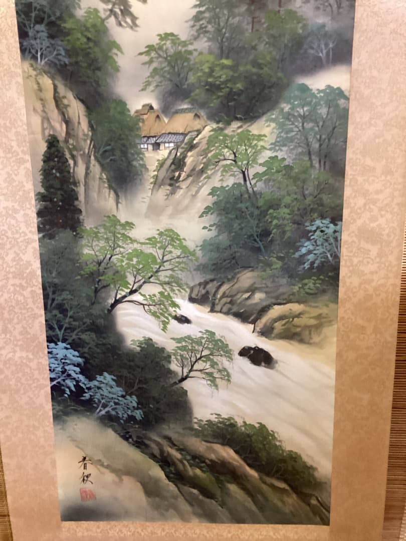 ☆古美術！ 曾我蕭白(曽我蕭白) 朱印 [ 暉一 ] 鷹と蘭図 曾