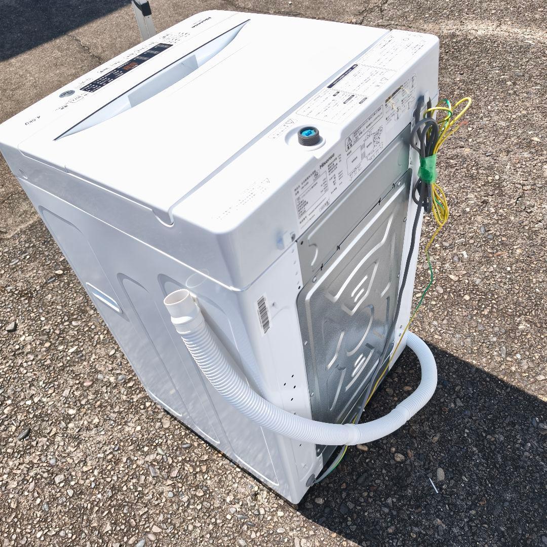 ハイセンス 洗濯機 4.5kg 1-2人用 激流洗浄 風乾燥 簡単操作 美品