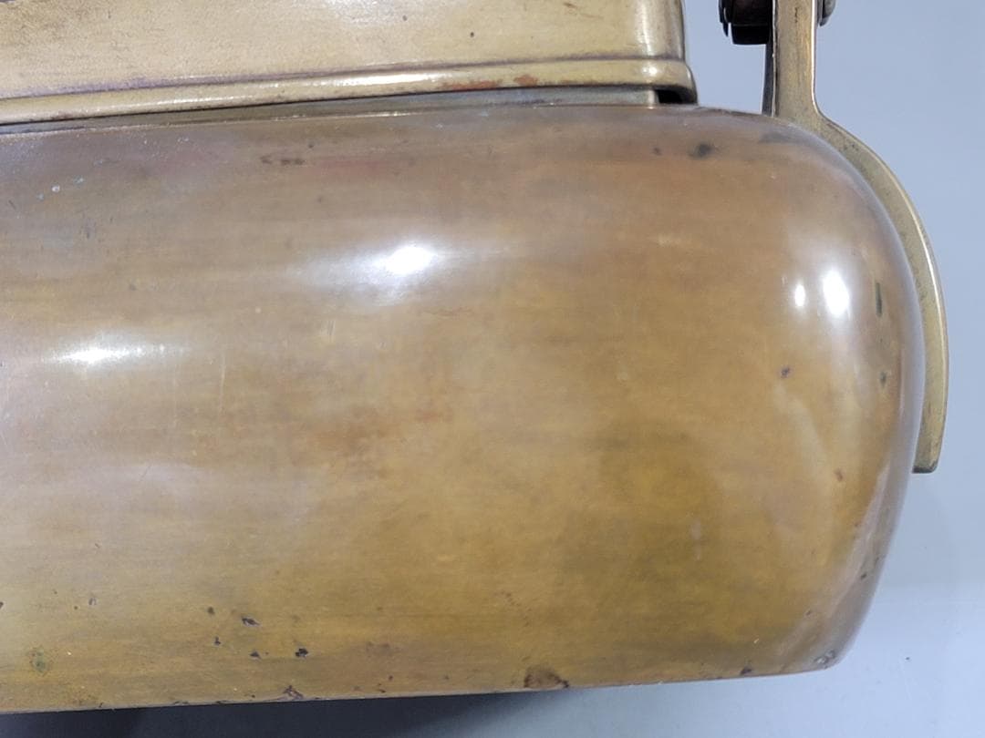 古銅 龍透かし火屋 手炙 香炉 時代物 DT624