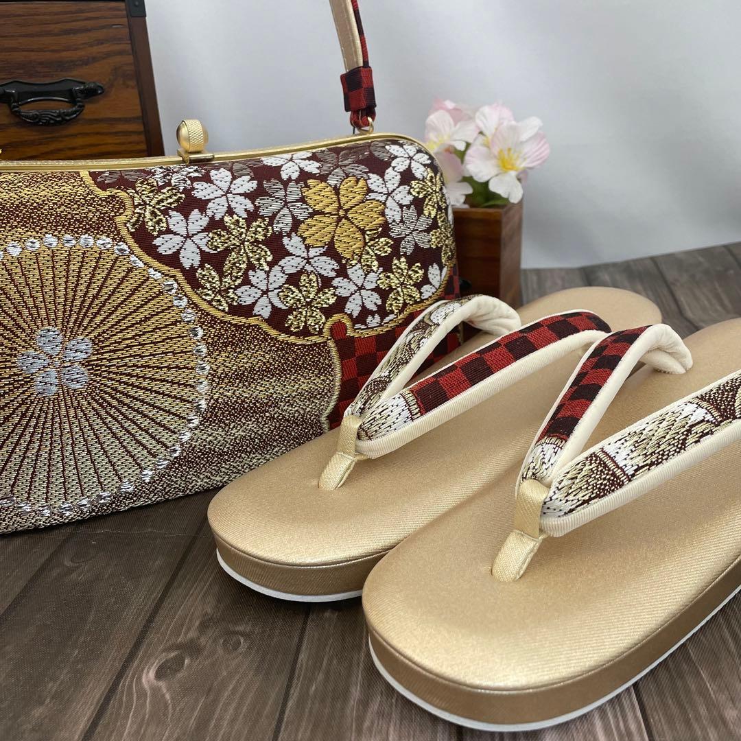 そ✨2007振袖などに✨西陣織 草履バッグ Lサイズ 少々訳あり新品