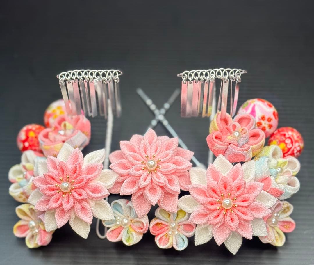 おにぎりさま専用 七五三髪飾りセット 7-36