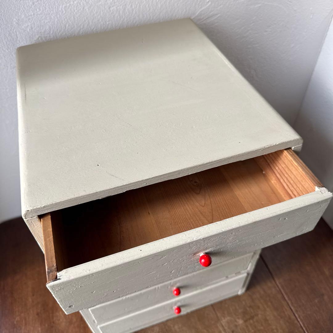 古道具 5杯の小引き出し 小物入れ 昭和レトロ 木製ドロワー アンティーク