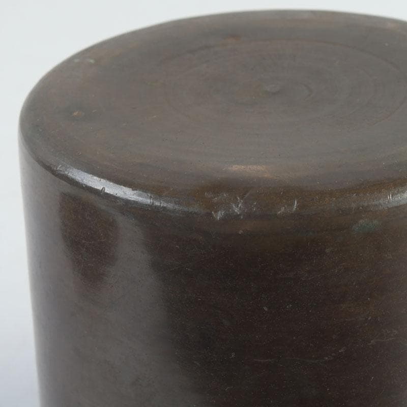 煎茶道具 古銅 茶こぼし 建水 V 9642 美術品・アンティーク・コレクション