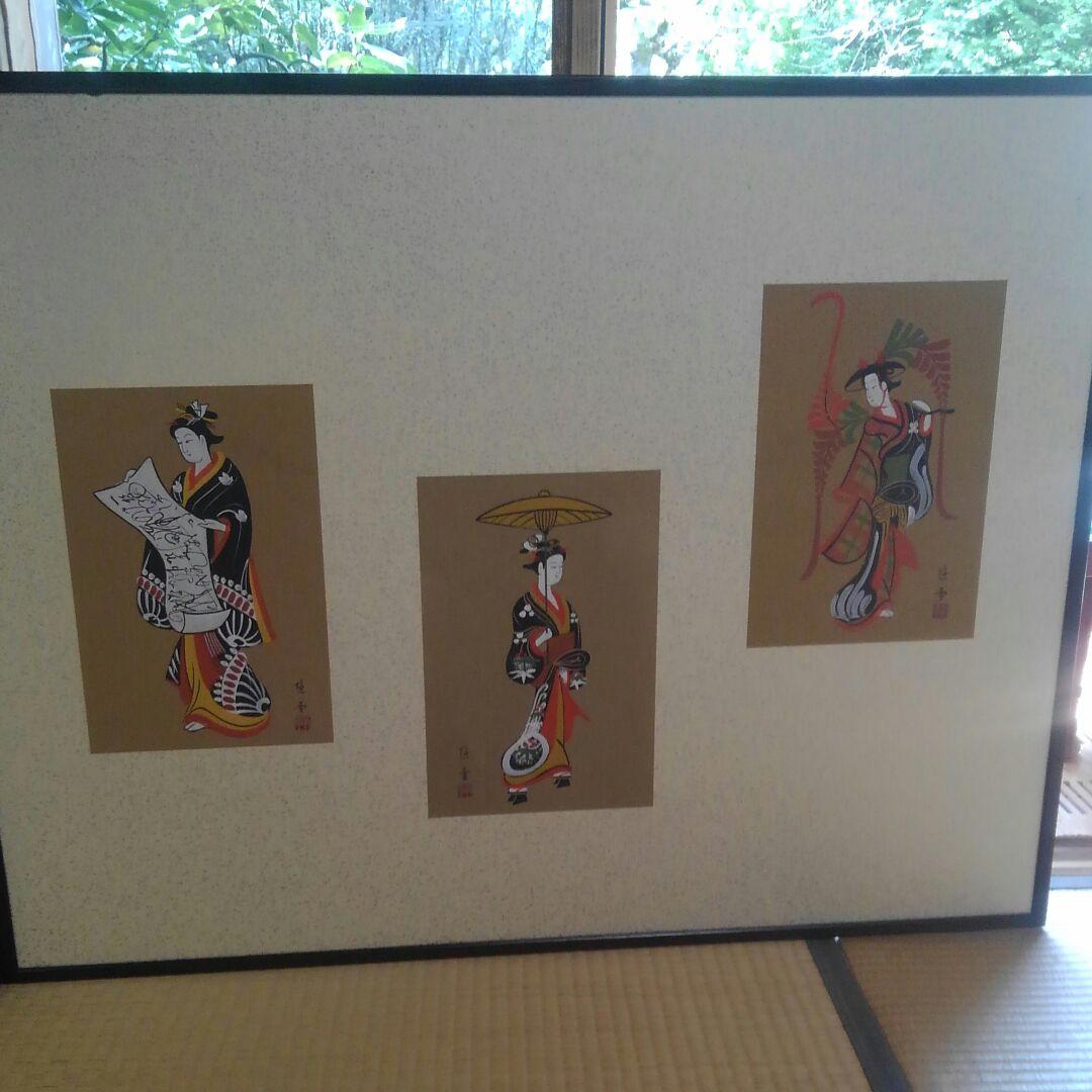 大津絵 風炉先屏風