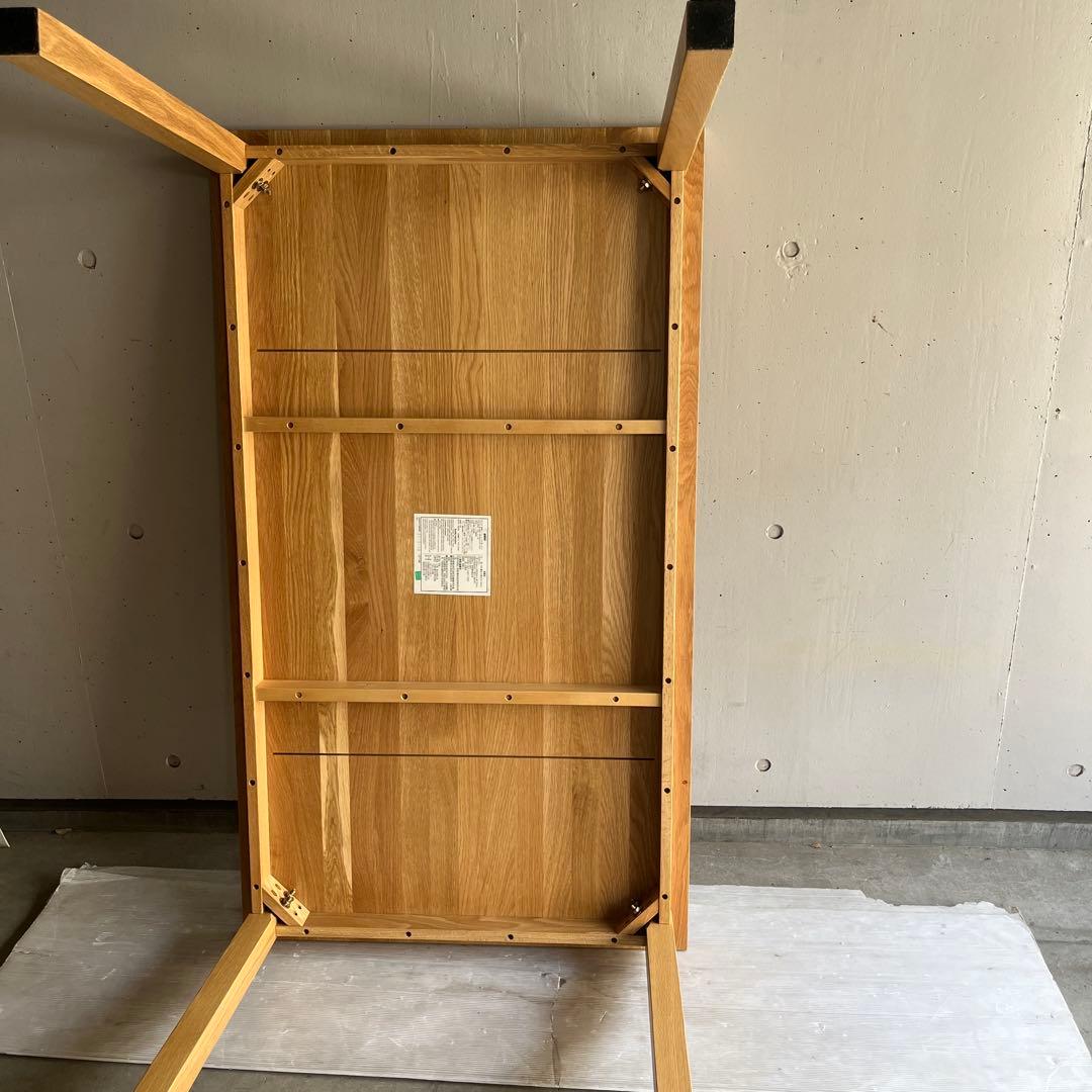 美品・廃盤希少★無印 無垢材ダイニングテーブル・オーク材・幅１４０ｃｍ
