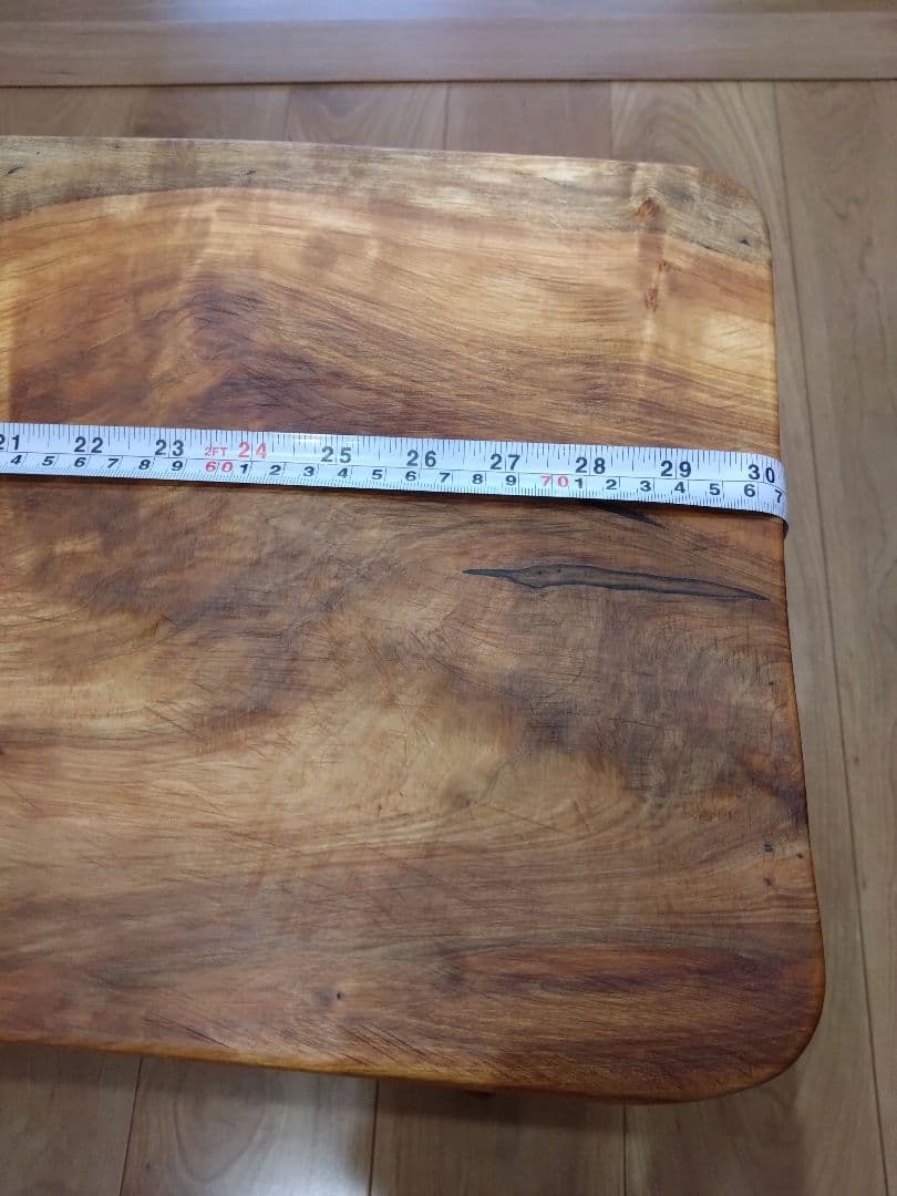 栃（とち）のベンチ80 ローテーブルにも❕栃の杢目が