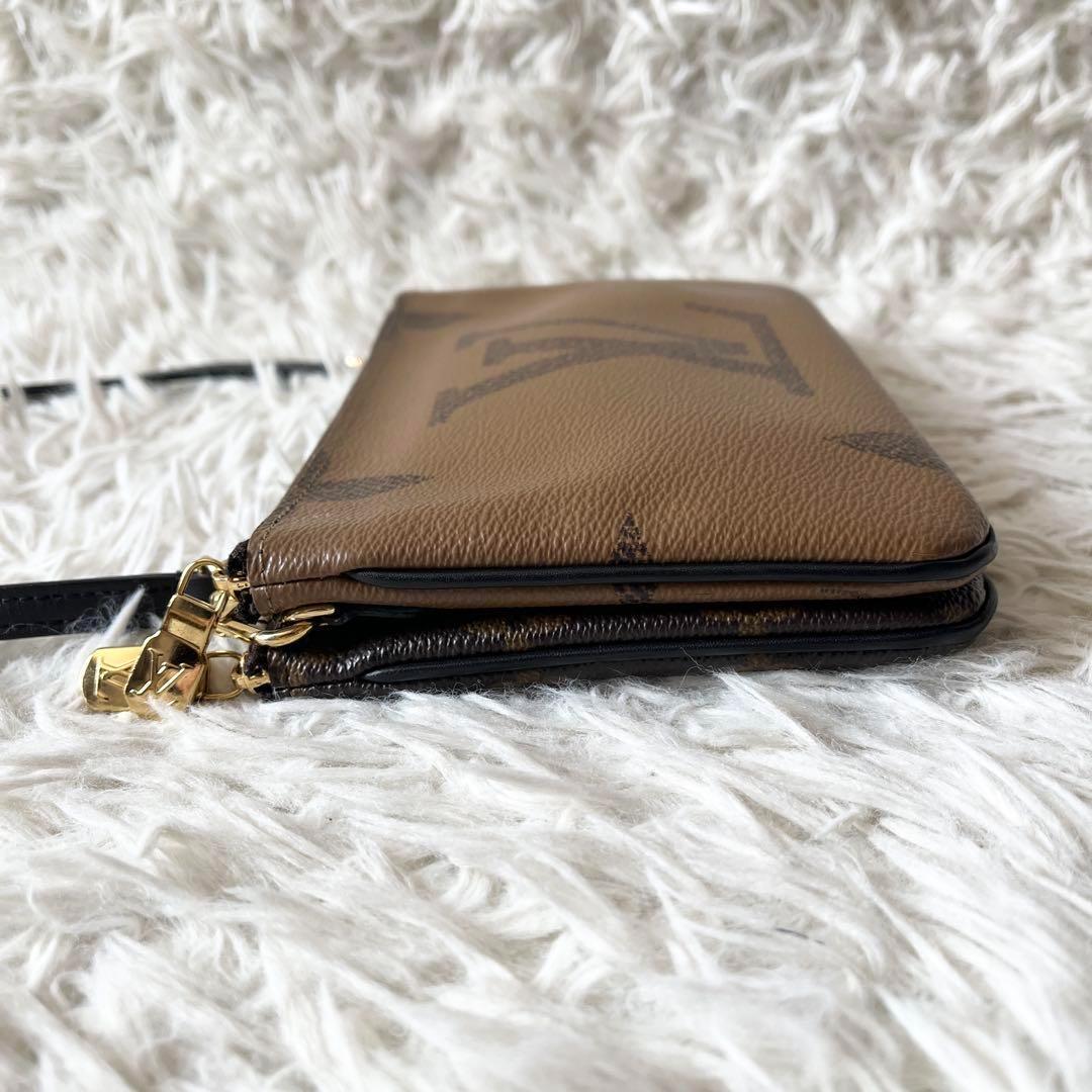 ルイヴィトン　ショルダー　ドゥーブルジップ　モノグラムジャイアント　リバース