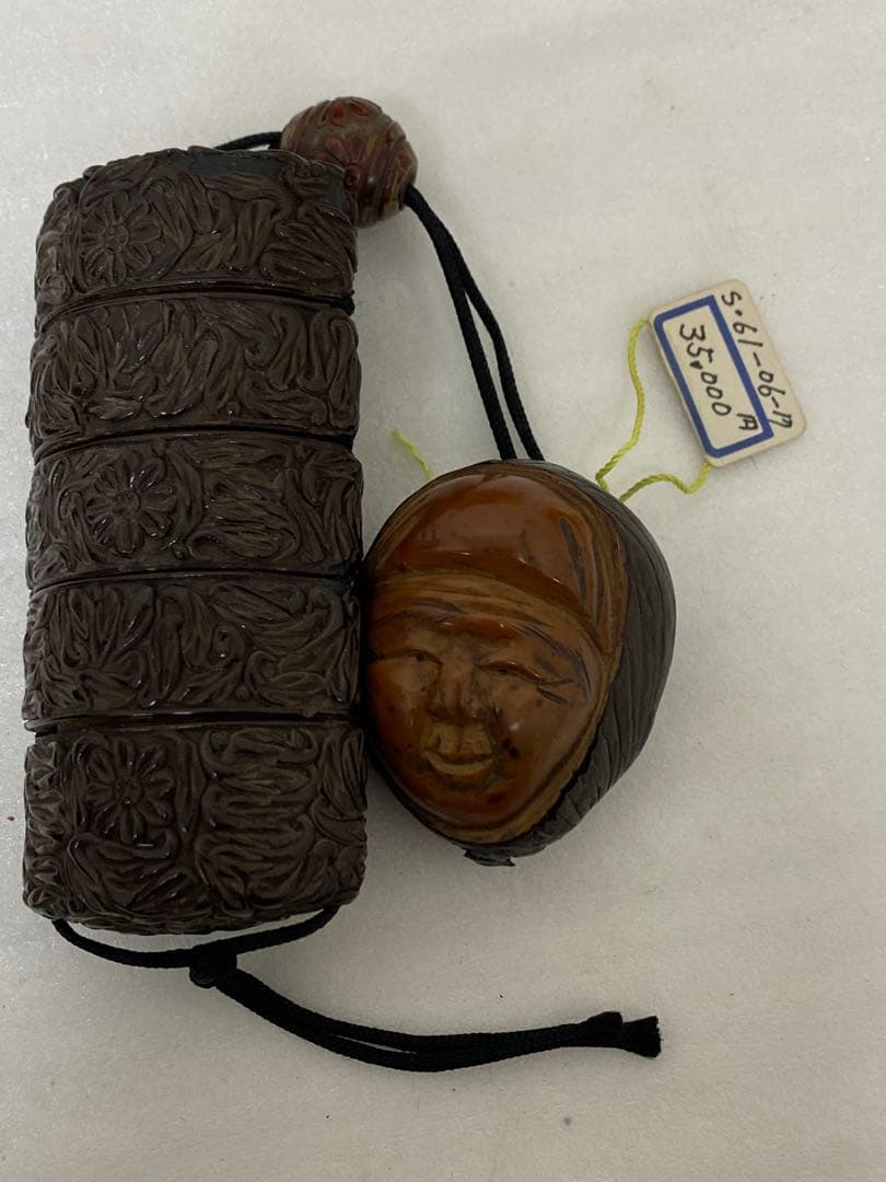 3-3247 推黒印籠・緒じめ玉、根付 - メルカリ