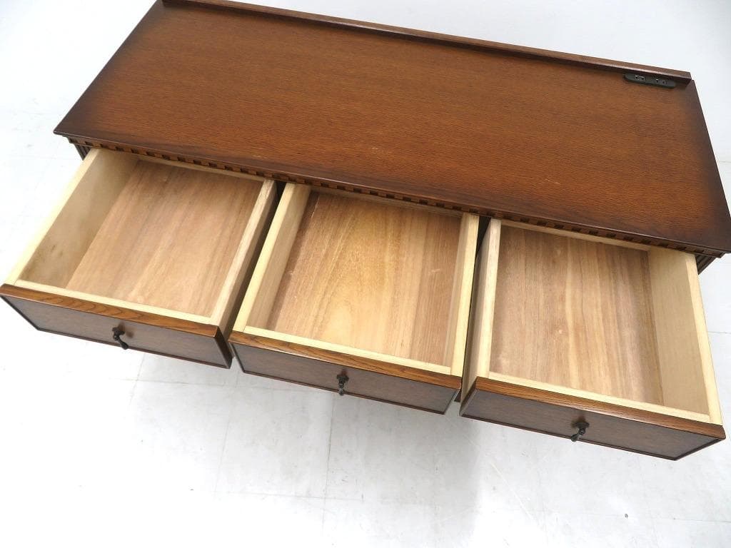 展示品 上坂木材 オーク材 ブルックス 4段 チェスト 整理箪笥 キャビネット