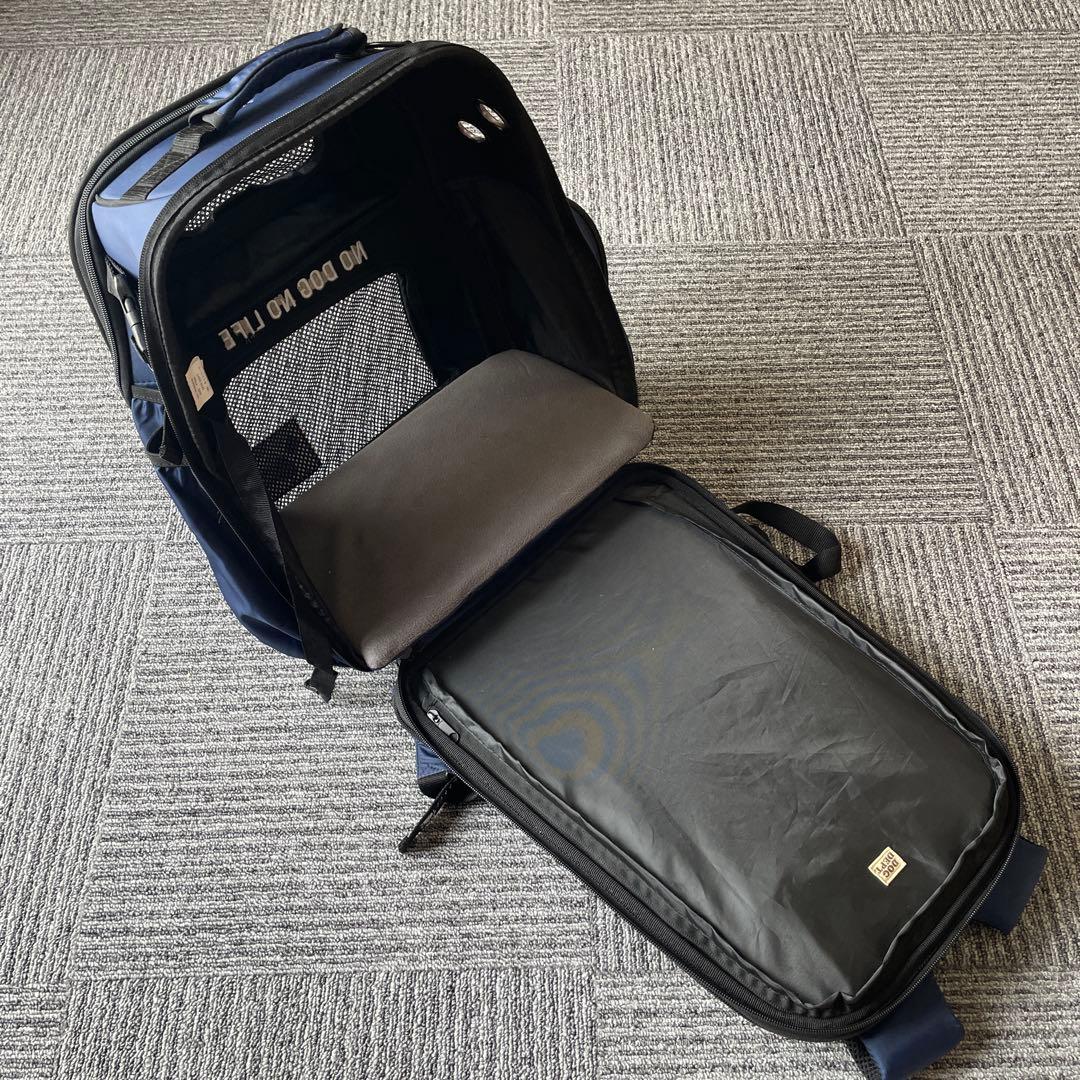 DOG DEPT ドッグデプト 伸縮リュックキャリー ネイビー ペット用