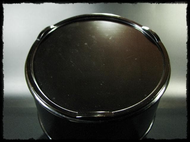 川瀬 表完 利休好 黒塗 真手桶 茶道具 f133