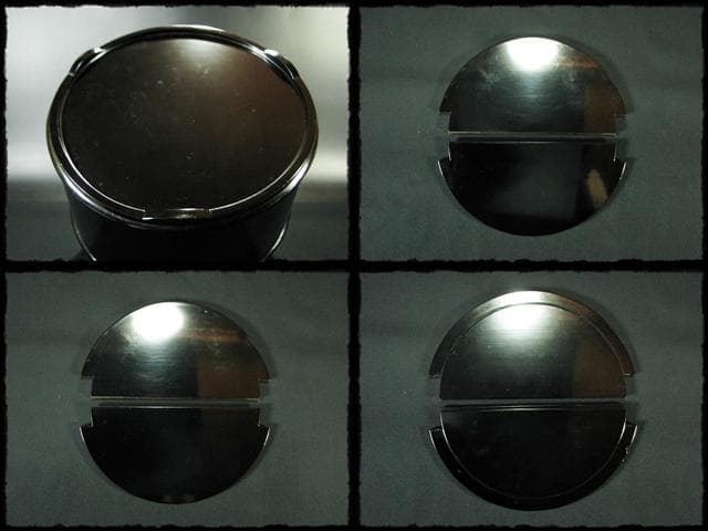 川瀬 表完 利休好 黒塗 真手桶 茶道具 f133