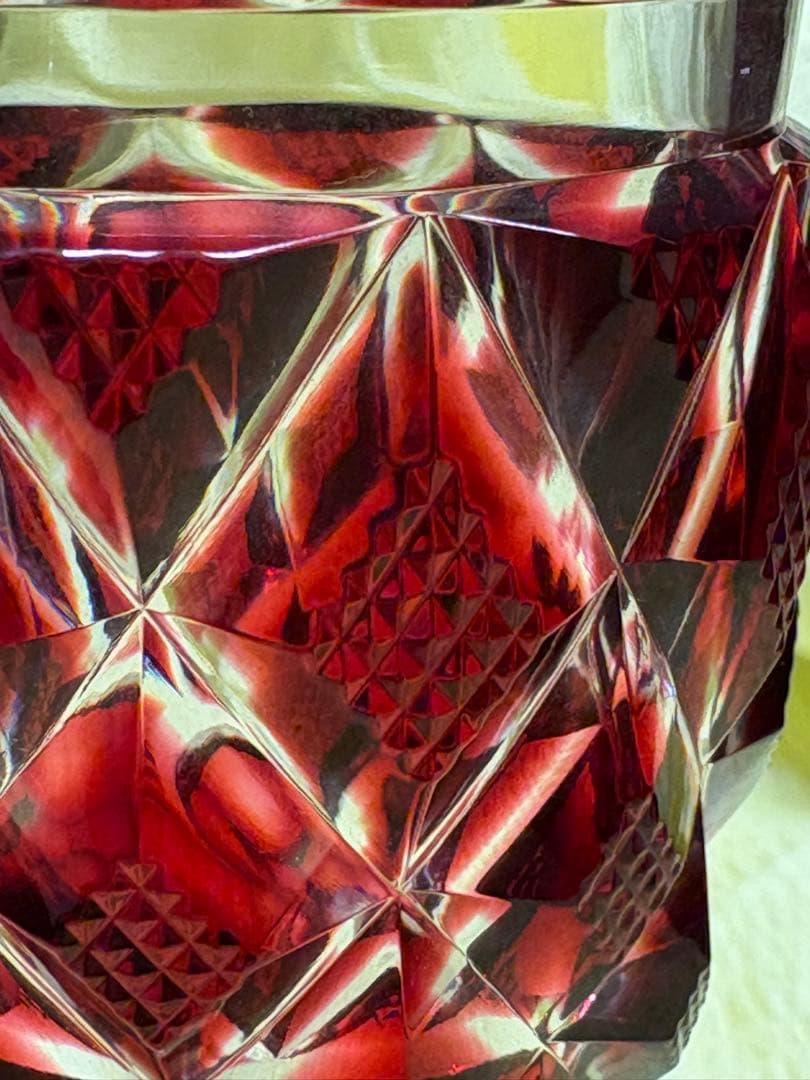 希少】薩摩切子脚付杯 復元島津 ✨ガハハ本舗お宝倉庫市