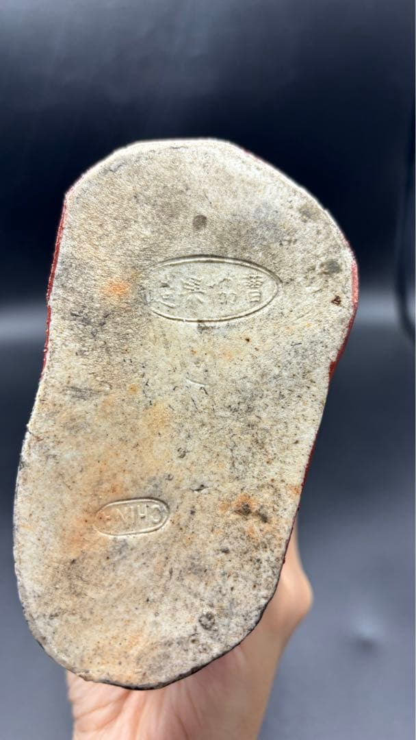 中国美術 古玩 色絵陶人形 陶器人形 高さ約26cm 置物 オブジェ 古董品