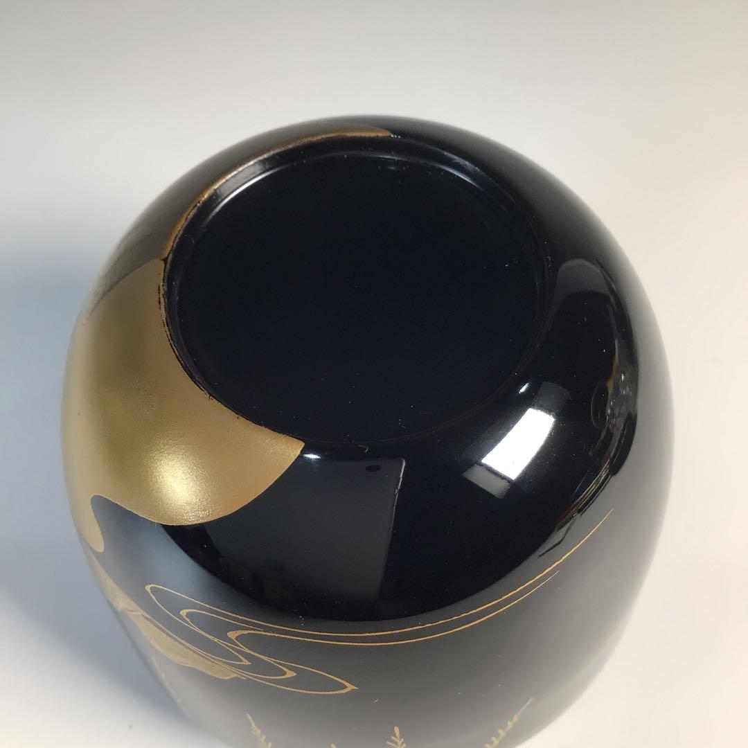 M215 棗 『塗師 多田桂寛作』『黒漆塗』『金柳橋蒔絵』『中棗』 共