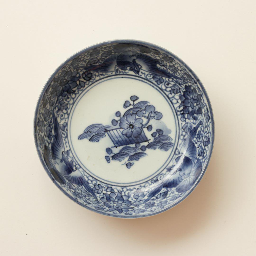 伊万里 古伊万里 江戸 中期 深皿 なます 皿 花唐草 鳳凰