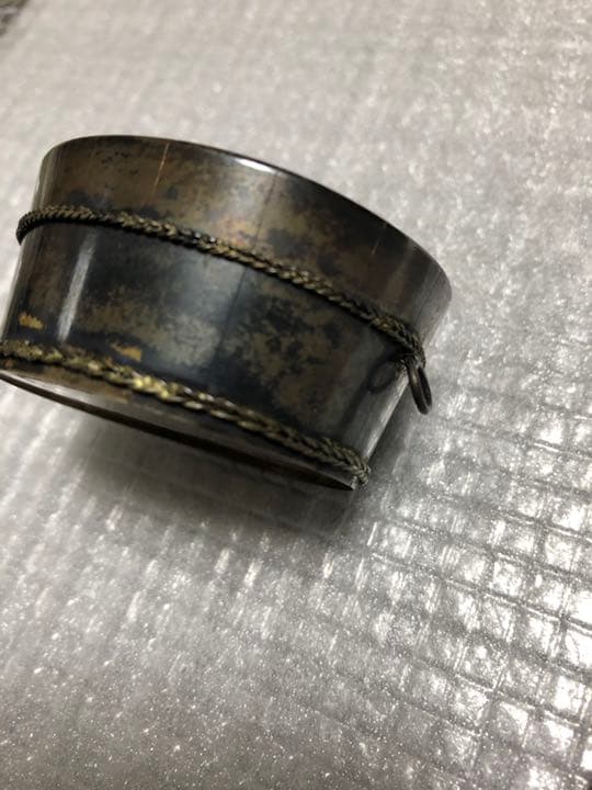 花刺し飾り入れ 銀製 古物