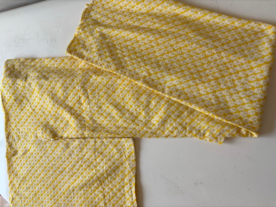 有松絞り　黄色　レア色　身丈153㎝