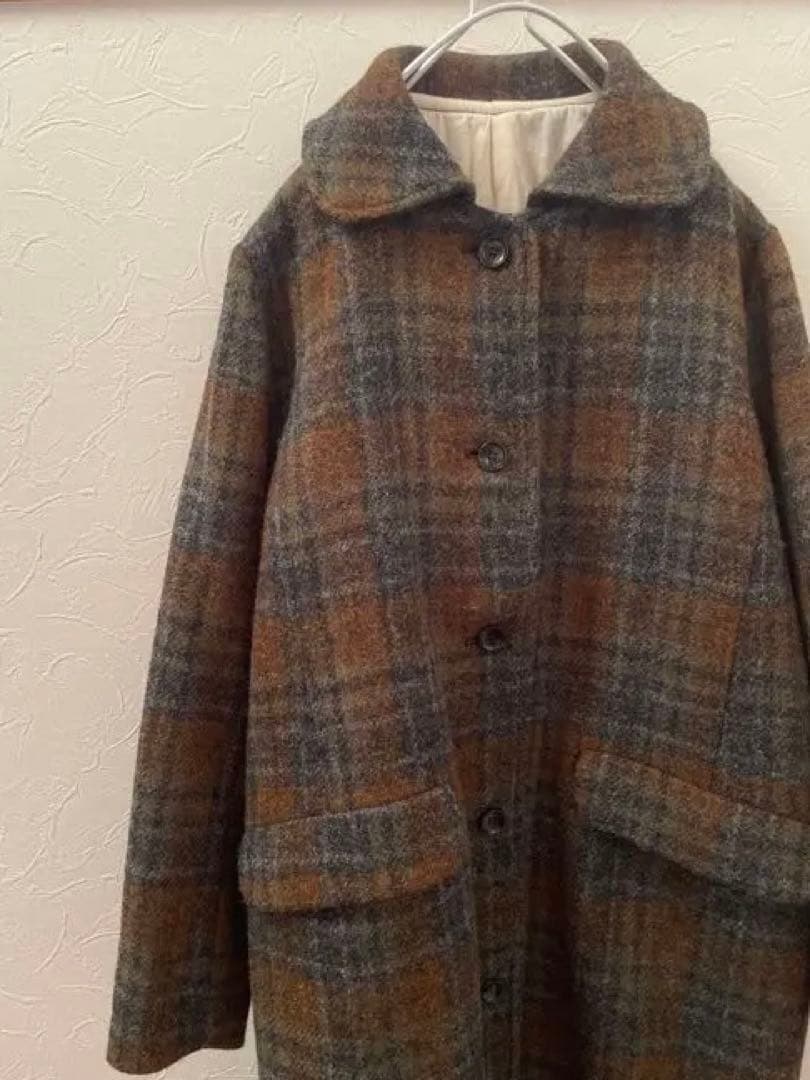 PAR ICI ハリスツイード×パーリッシィクラシクス ステンカラーコート