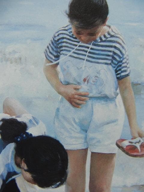 李 志宏 【爽やかな風】 希少画集画、状態良好、新品高級額装付、人気作家