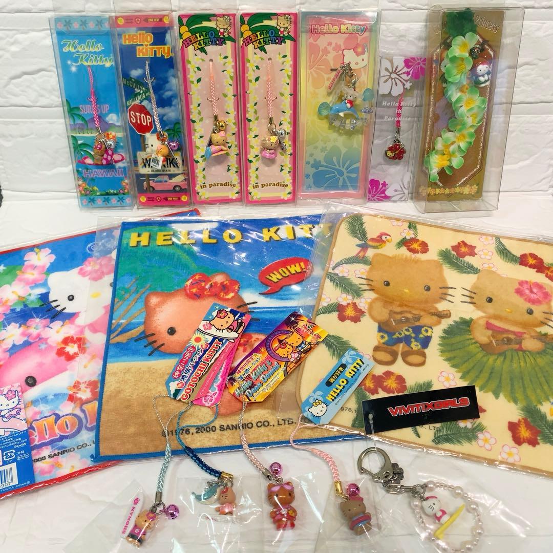公*o様 希少レア　ご当地　日焼けキティ　ハワイ　海　根付　ミニタオル　☆まとめ