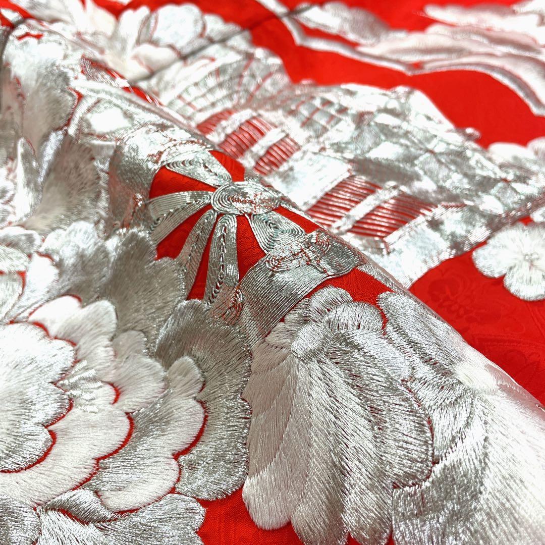 ◎mk-1250 引き振袖 お引きずり 婚礼衣装 銀駒刺繍 11-28