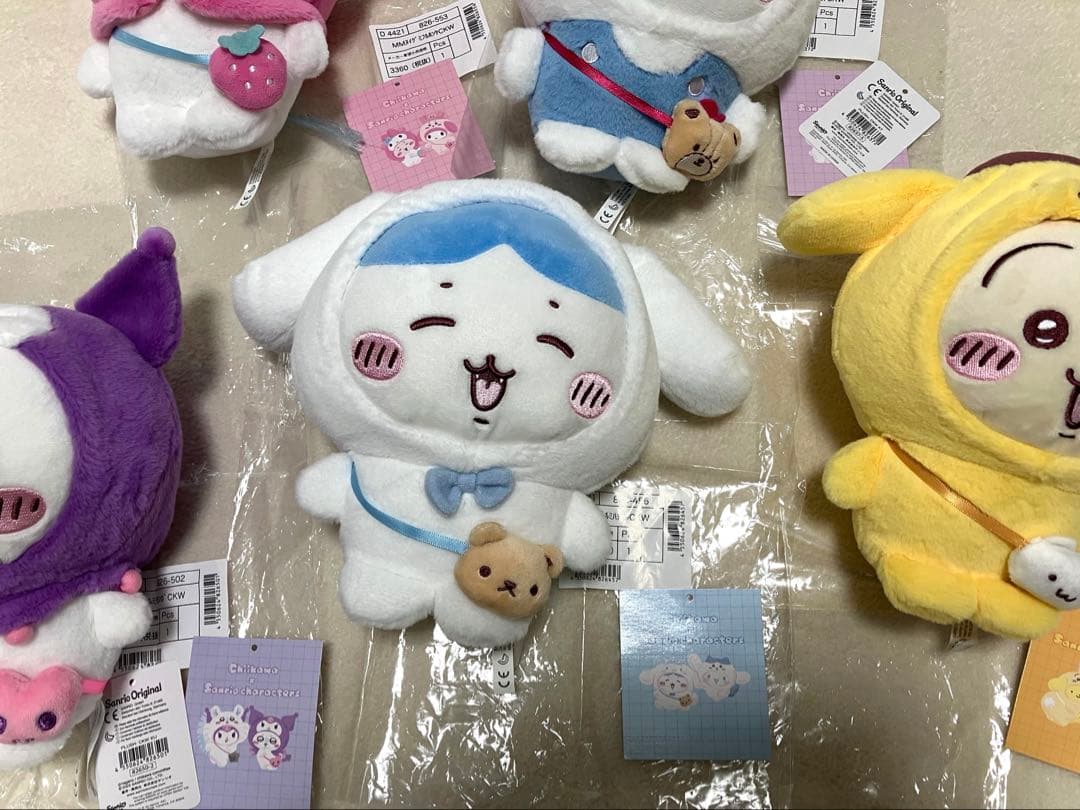ちいかわ サンリオ コラボ ぬいぐるみ コンプリート ５種セット