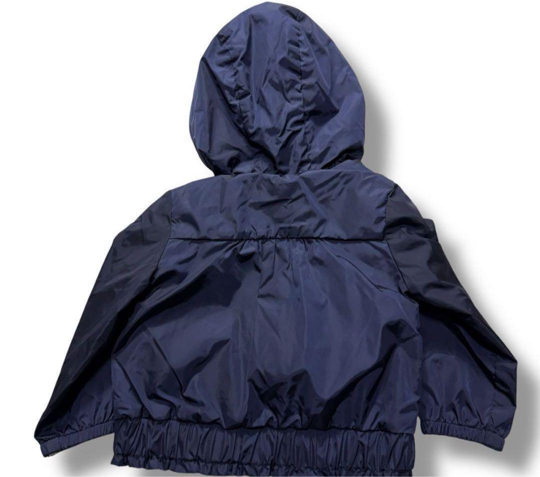 ネイビー ジップアップジャケット フード付き