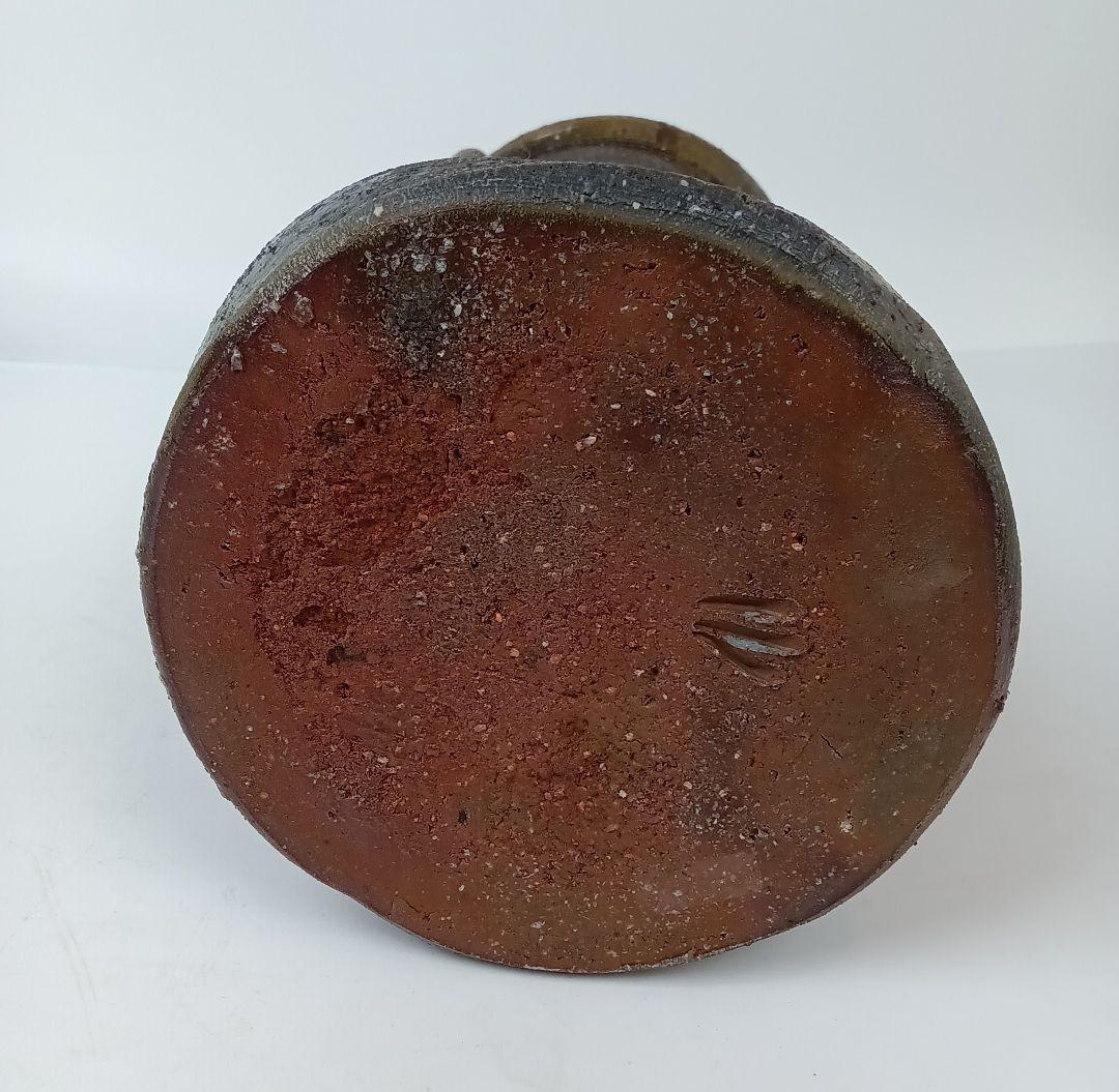 備前焼 耳付花入 花器 花瓶【人間国宝 伊勢崎淳】茶道 華道 美術品 工芸