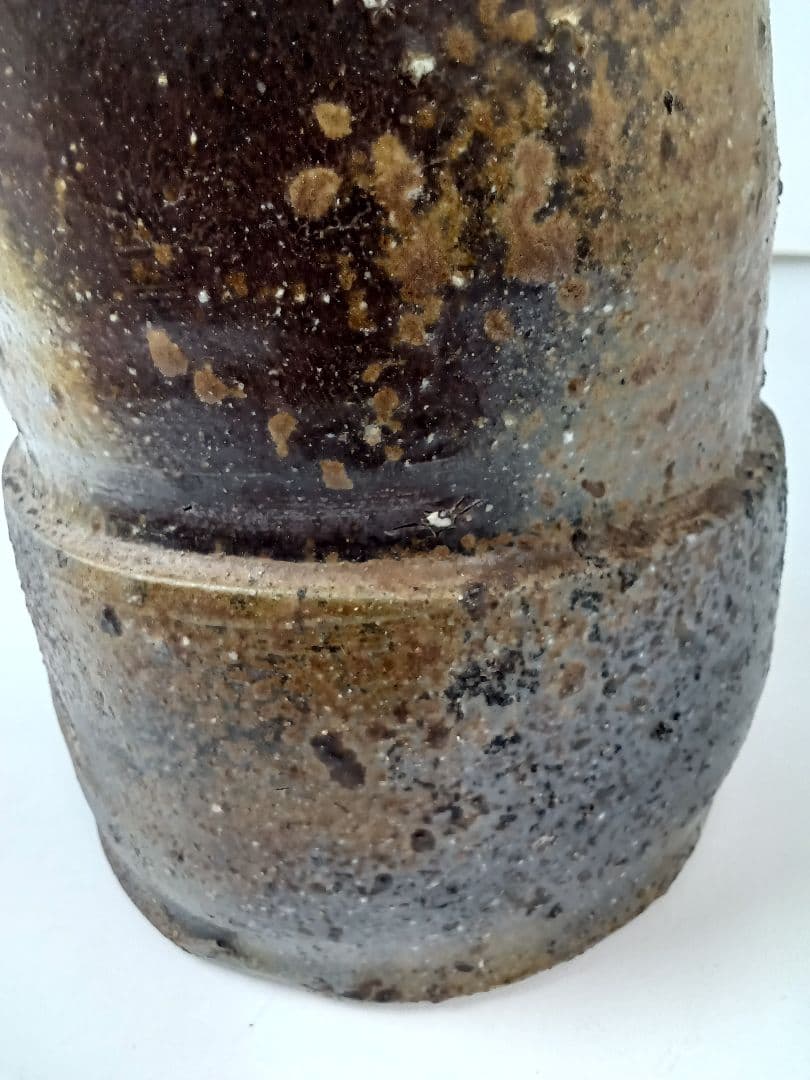 備前焼 耳付花入 花器 花瓶【人間国宝 伊勢崎淳】茶道 華道 美術品 工芸